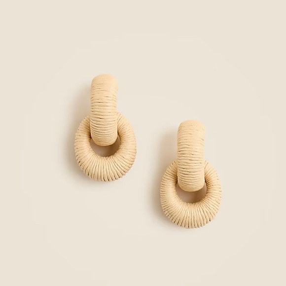 NWT JCREW Woven chainlink earrings - Picture 1 of 4